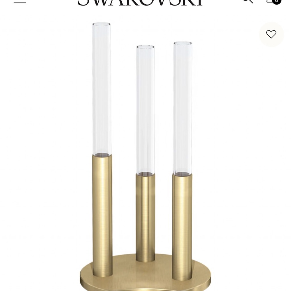 Swarovski Gold and Clear Candle Holder